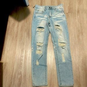 Ripped denim jeans
